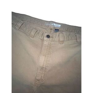 CARHARTT Shorts Mens 44x10 Rugged Flex Relaxed Fit Canvas Work Cargo Tan Stretch